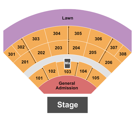 Acrisure Amphitheater RÜFÜS DU SOL Seating Chart
